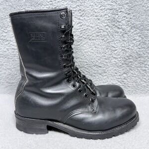 Carolina Sub Zero Mens Size 10 Wide Work Boots Black Leather Steel Toe